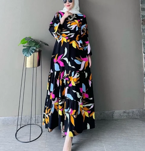 Khisna collection - New collection gamis eliza hitam no hijab
