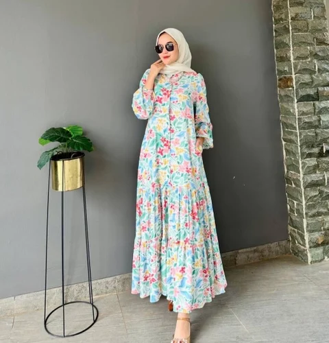 Khisna collection - New gamis wanita kekinian latulip dengan motif yang cantik model gamis yang bestseller