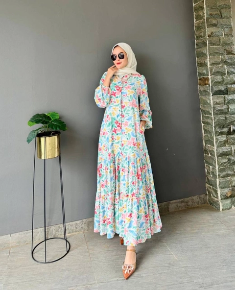 Khisna collection - New gamis wanita kekinian latulip dengan motif yang cantik model gamis yang bestseller