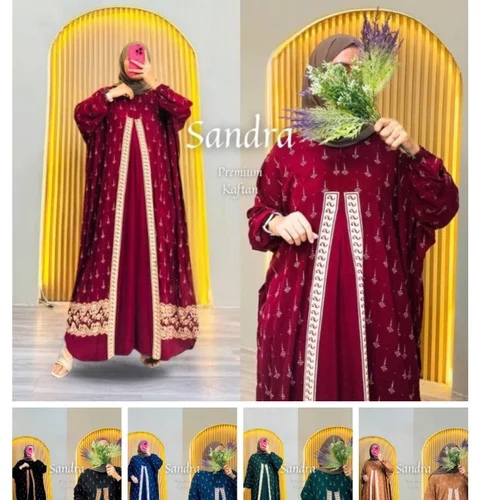 Khisna collection - Kaftan rayon wanita model terbaru Sandra buat kado harian dirumah pas banget