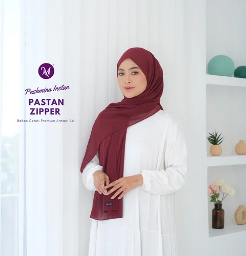 Milyarda Hijab - Pashmina Zipper Instan Milyarda Hijab Pasmina