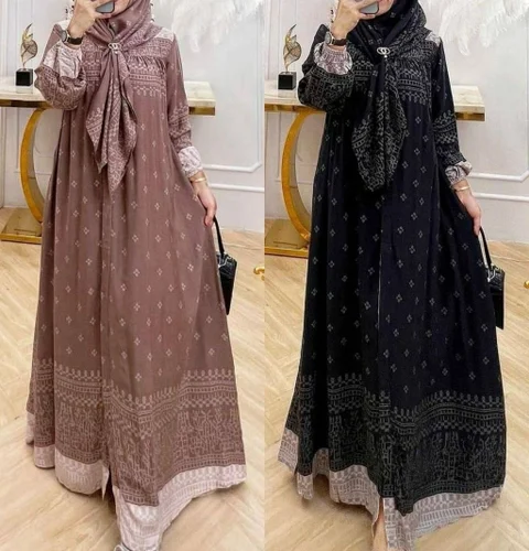 Khisna collection - New gamis set hijab Claudia bawah payung lebar dan busui