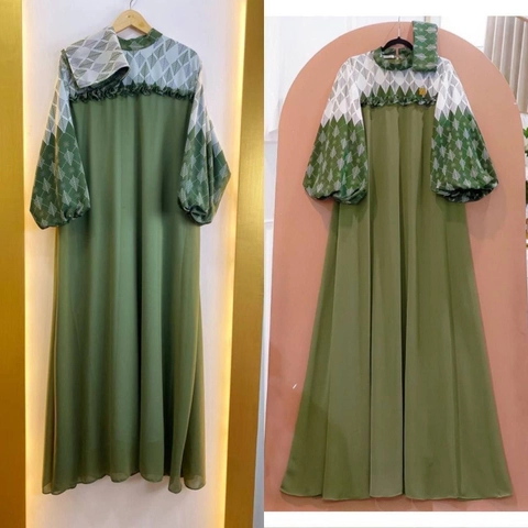 Khisna collection - New gamis wanita dewasa best seller seruti set hijab