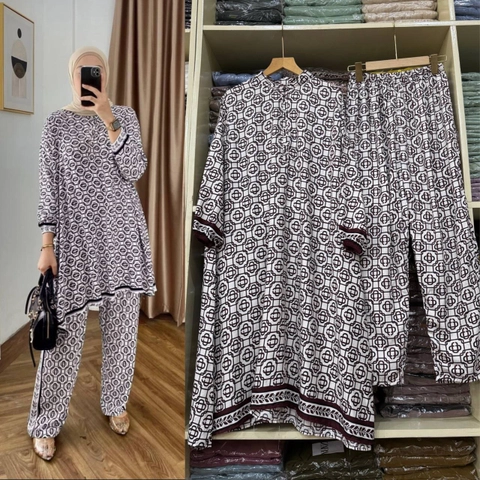 Khisna collection - Virence set tunik rayon celana kulot bestseller