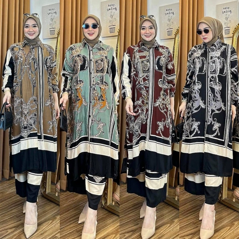 Khisna collection - Set tunik wayang wanita dewasa kekinian bestseller