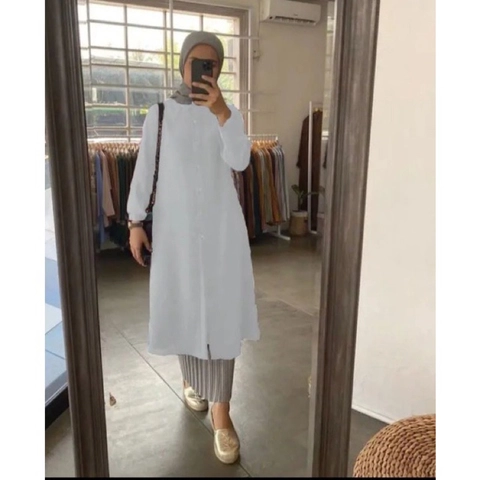 MEQA DAILY - MEGA DAILY - Kanaya Tunik Wanita Crinkle