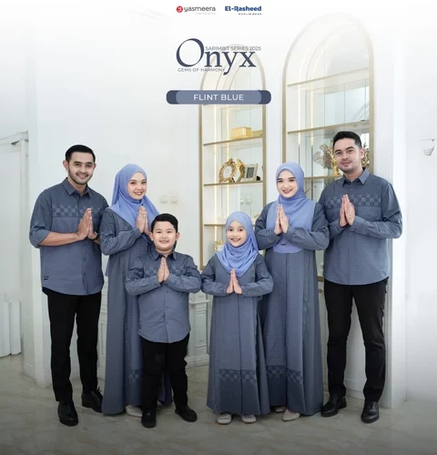 Yasmeera Official - Sarimbit 2025 Onyx Series Warna Flint Blue