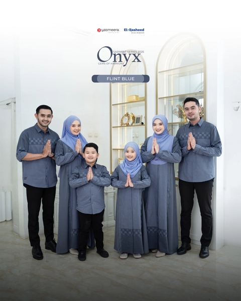 Yasmeera Official - Sarimbit 2025 Onyx Series Warna Flint Blue