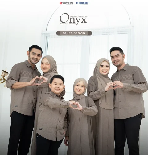 Yasmeera Official - Sarimbit 2025 Onyx Series Warna Taupe Brown