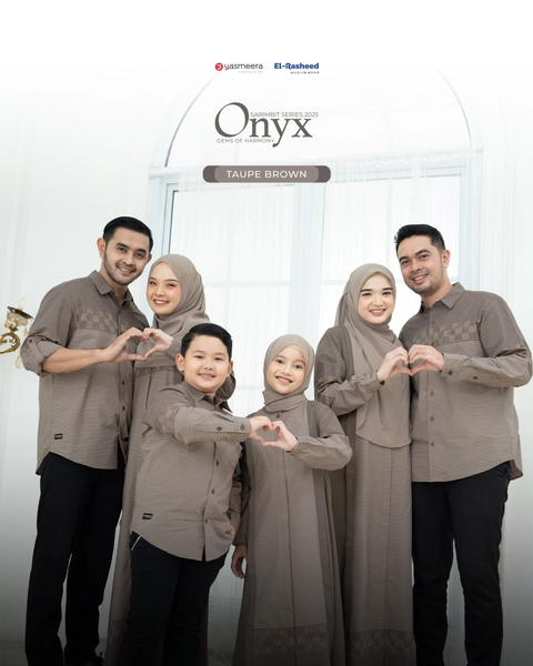 Yasmeera Official - Sarimbit 2025 Onyx Series Warna Taupe Brown