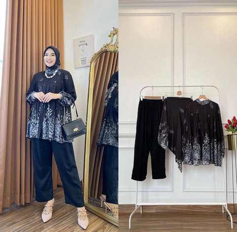 Khisna collection - Oneset blues terbaru terviral kekinian wanita dewasa KARINA