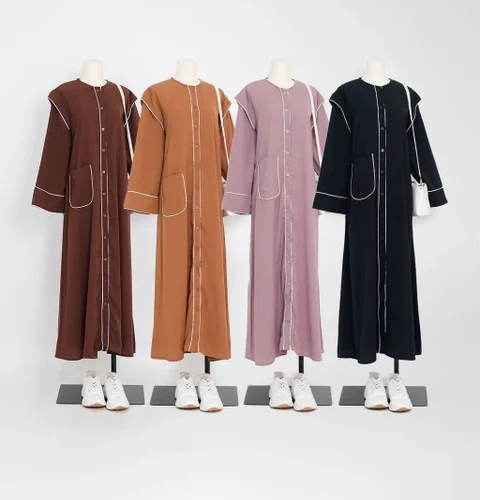 Khisna collection - Abaya khizan bisban wanita dewasa kekinian bahan adem haluss poll