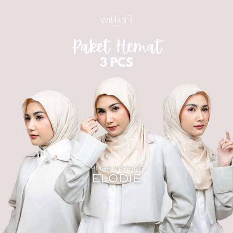 Sakura Baru X Willofi - Buy 2 Get 1 Hijab Instan Elodie Rayon Premium Meleyot Inner Ciput