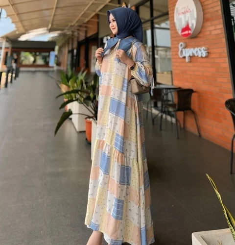 Khisna collection - Miranda drees motif bestseller kekinian bawah lebar
