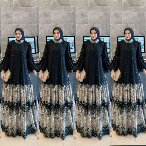Khisna collection - Drees terbaru wanita kekinian Arafah model belum pasaran set dengan hijab
