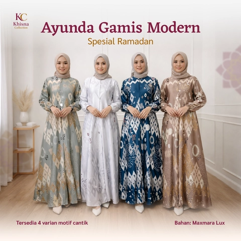 Khisna collection - Ayunda Gamis Modern Kekinian Cantik Banget