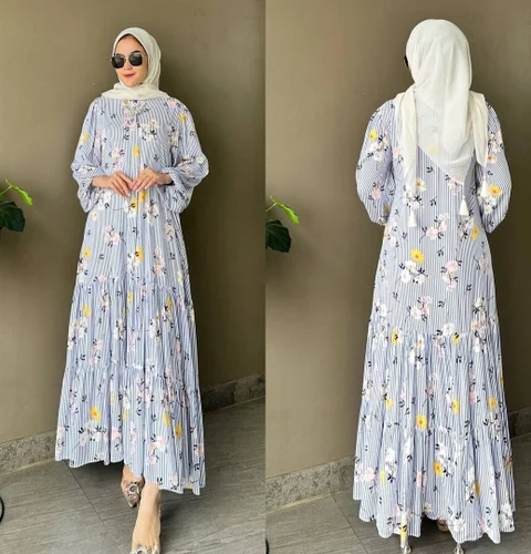 Khisna collection - New gamis Alyssa line bunga bagus banget bawah rempel dijamin best seller