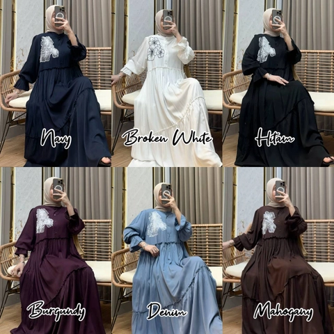 Khisna collection - Gamis bordir cantik MELISA