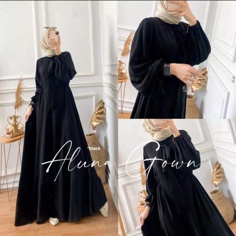 MEQA DAILY - MEGA DAILY - Gamis Aluna Gown Dress Wanita