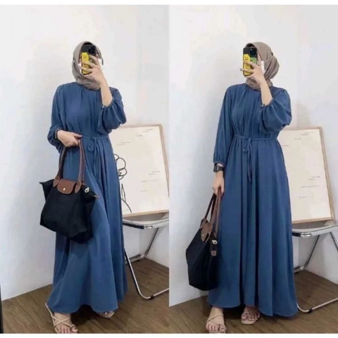 MEQA DAILY - MEGA DAILY - Gamis Danara Dress Wanita Polos