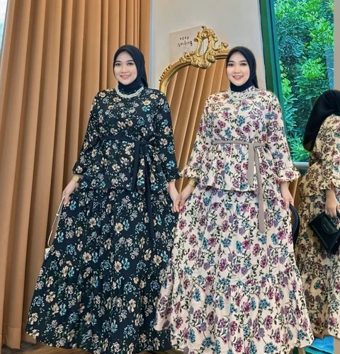 Khisna collection - New set rok Lyodra bunga nan indah tali pinggang pisah