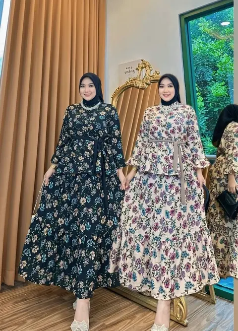 Khisna collection - New set rok Lyodra bunga nan indah tali pinggang pisah