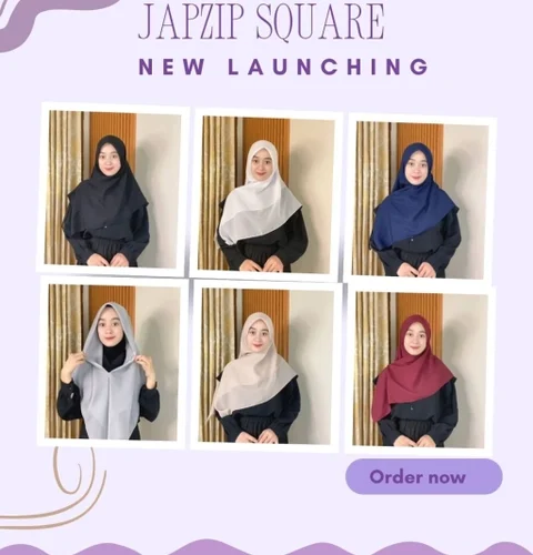 Milyarda Hijab - Japzip Zipper Square