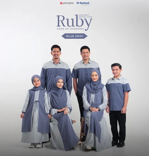 Yasmeera Official - Sarimbit 2025 Ruby Series Warna Blue Gray