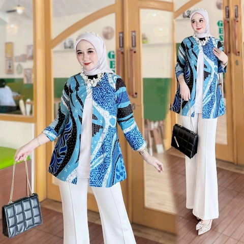 Khisna collection - Blues wanita dewasa terbaru biru ceriaa