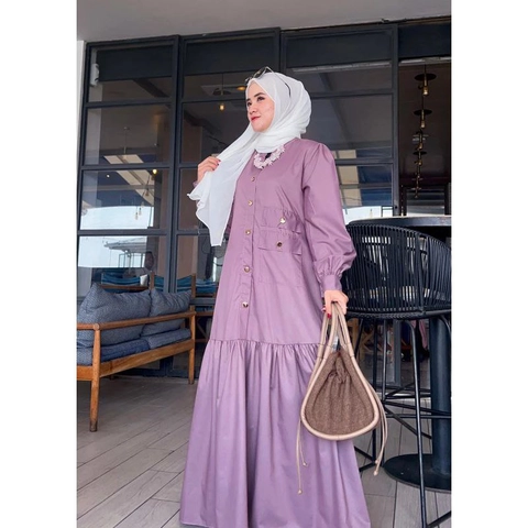 Khisna collection - New gamis drees Arafa model baru cocok buat segala acara ada saku depan