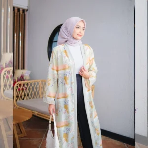 Milyarda Hijab - Long Outter Motif Zilora Bahan Akira Dobby Premium - Allsize